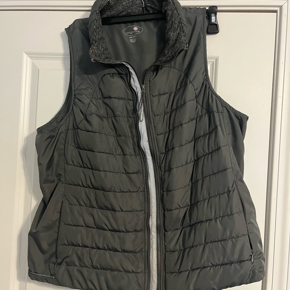 Tangerine Gray Double Zipper Vest